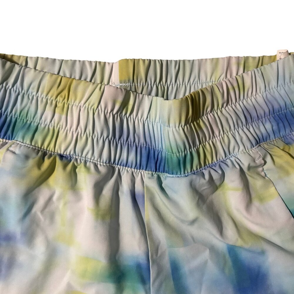 Avia Blue Green Tie Dye Running Shorts Small Lined Athletic - Picture 3 of 9